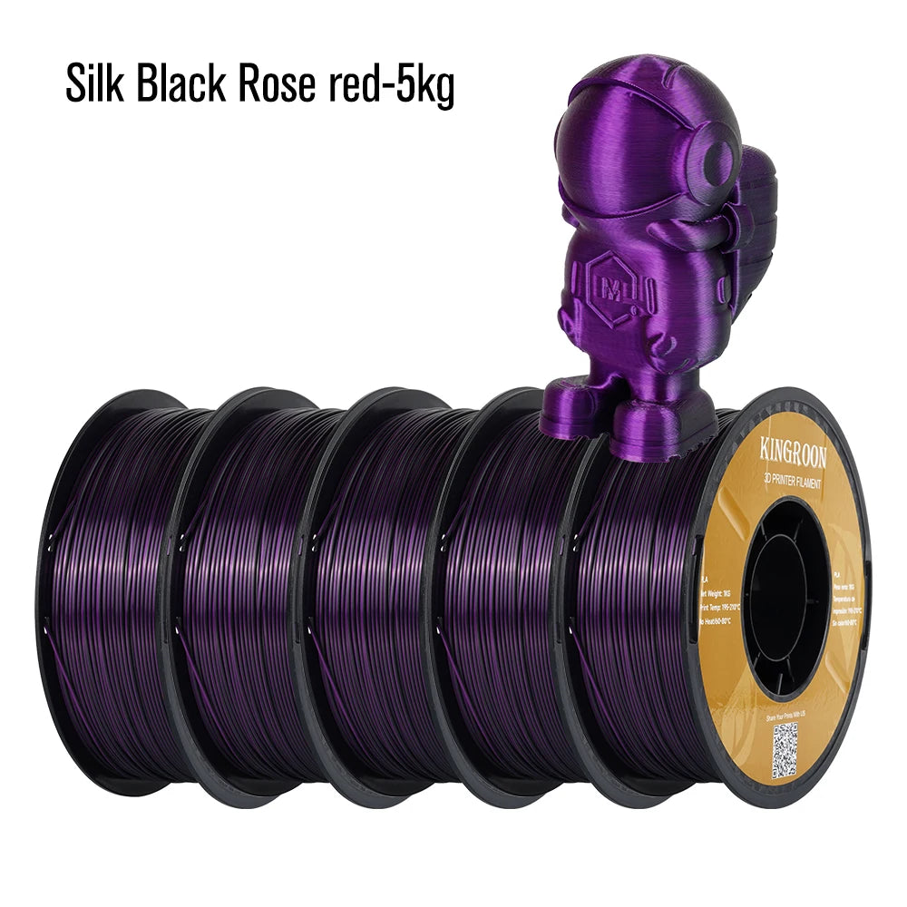 KINGROON Silk Dual-color PLA Filament 3D Printer 1.75mm 11/22 lbs Silk PLA Filament Plastic Materials 3D Printing Special Color