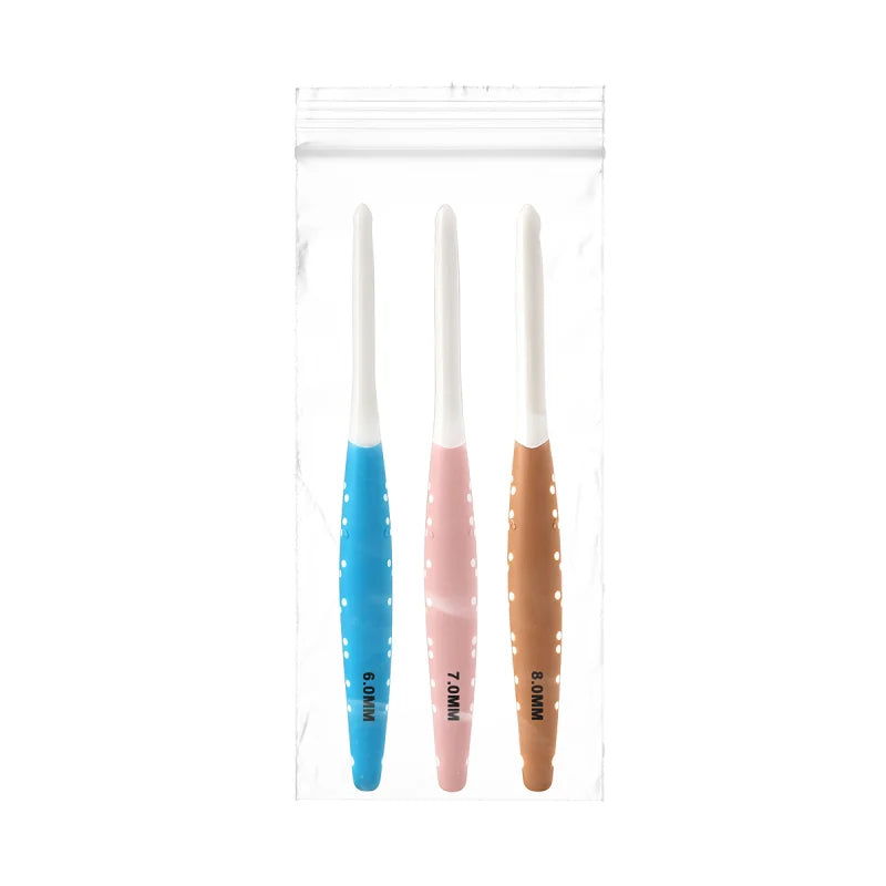 Crochet Hooks, Cherry Pattern Soft Handles for Handmade Yarn Projects