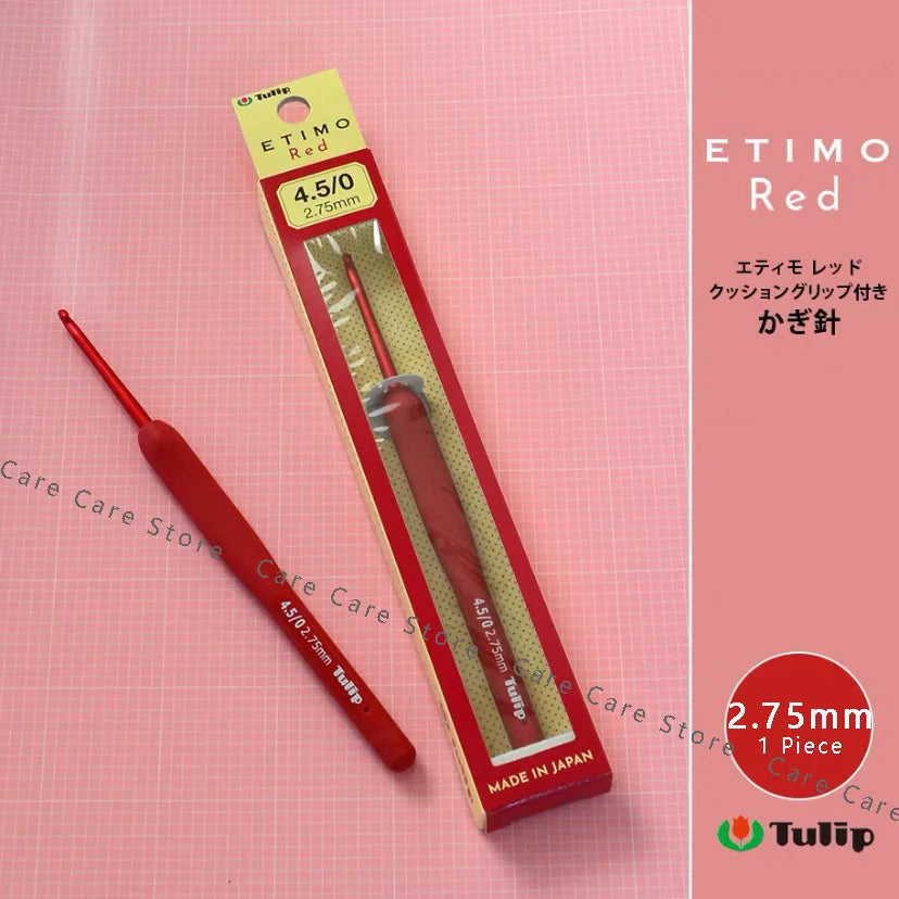 Crochet Hook, Tulip Etimo Red for Handmade Yarn Crafts & Needlework