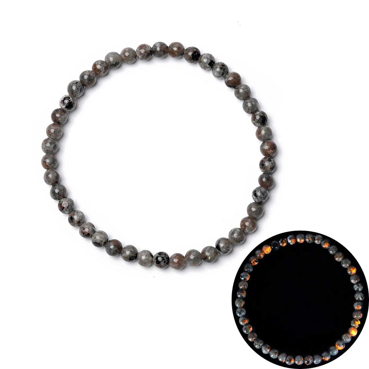Bracelet Round Flame-Style Stone Beaded Stretch DIY Jewelry Making