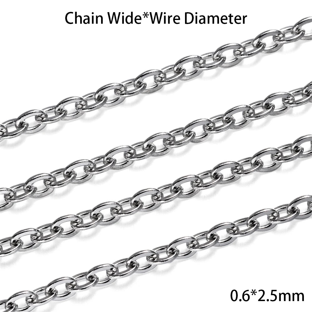 Jewelry Chains Stainless Steel Multi Styles Necklace Bracelet DIY Jewelry Making
