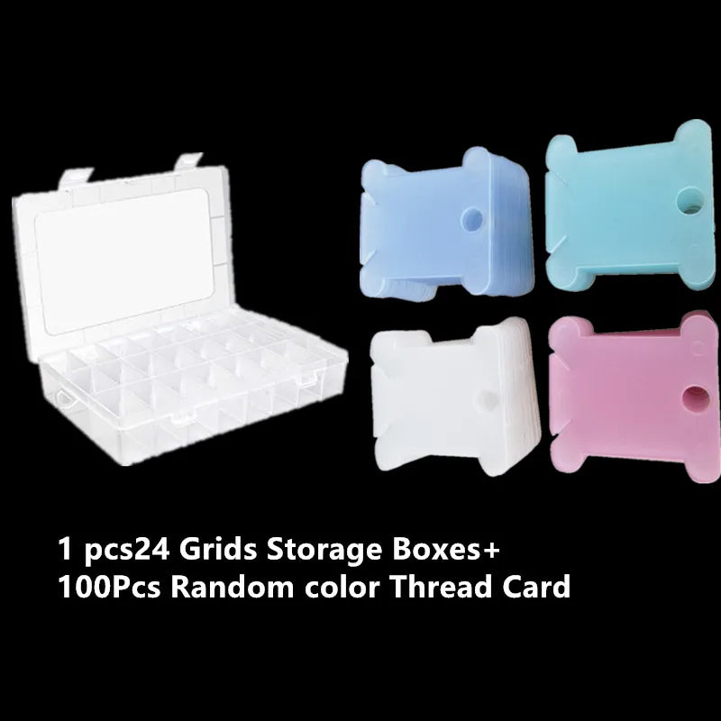 Thread Bobbins, Plastic Floss Cards for Cross-Stitch & Embroidery Storage