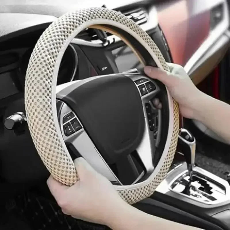 Elastic Steering Wheel Cover, Warm Steering Wheel Cover Anti-Slip Comfort