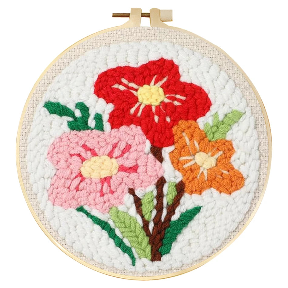 Punch Needle Kit, SDOYUNO Flowers for Beginner Embroidery & Yarn Painting