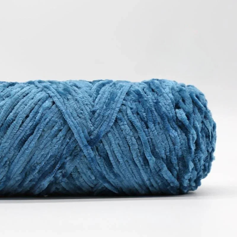 Yarn, Chenille Velvet-Style with Gold Luster for Scarves, Sweaters & Dolls