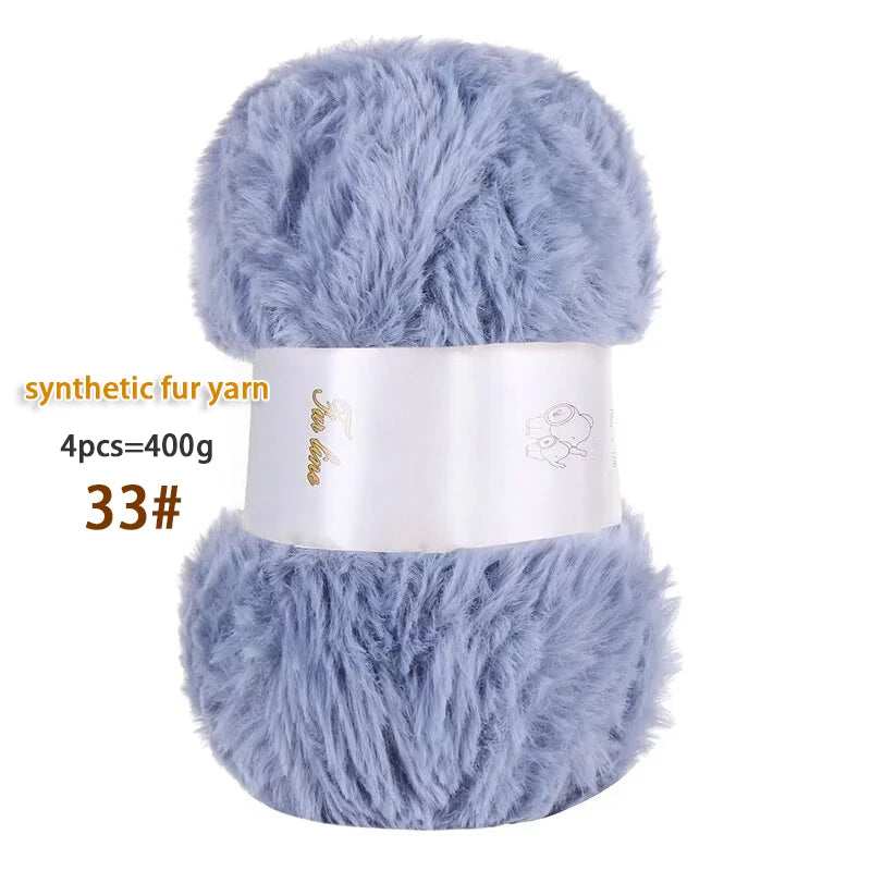 Yarn, Wide Faux Fur for Handmade Coats, Scarves, Hats & Crochet Shoes