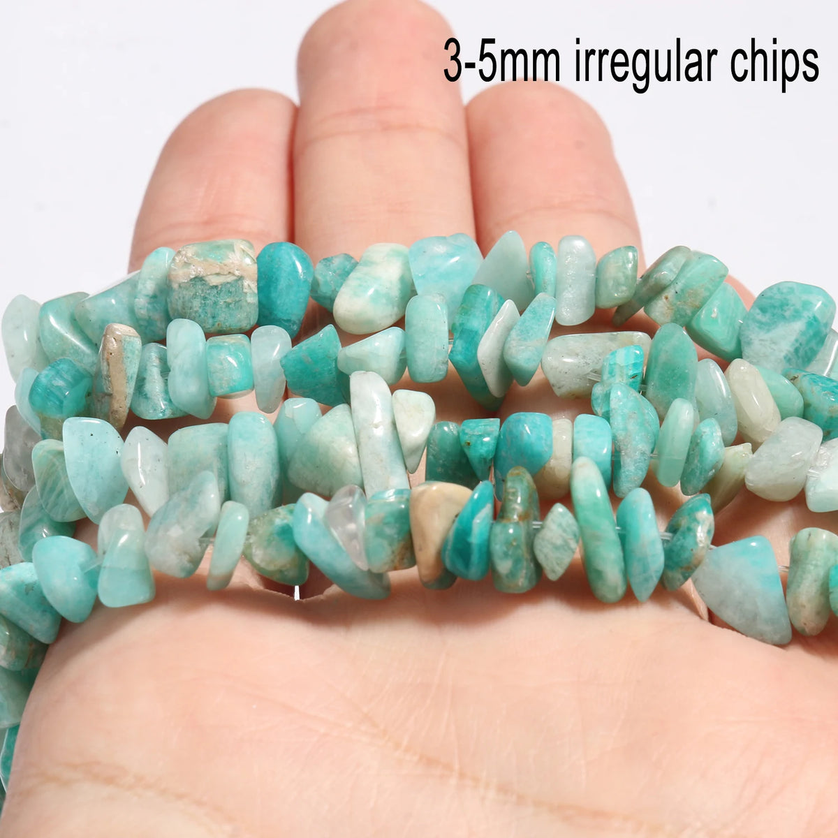 Stone Beads Amazonite-Style Faceted Mixed Shapes for DIY Jewelry Making