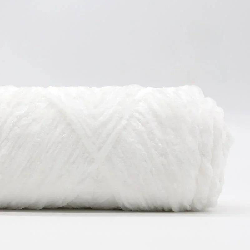 Yarn, Chenille Velvet-Style with Gold Luster for Scarves, Sweaters & Dolls