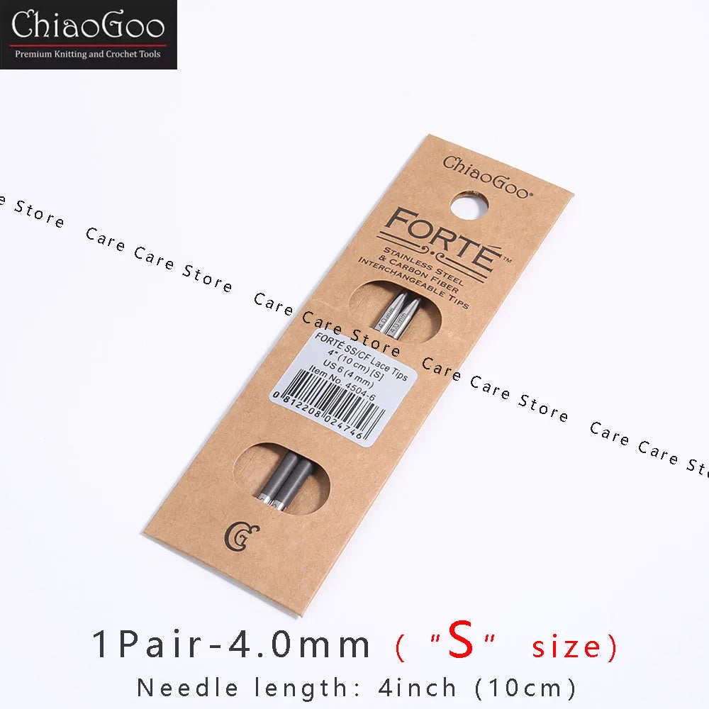 Knitting Needle Tips, ChiaoGoo FORTE Interchangeable for Handmade Knitwear