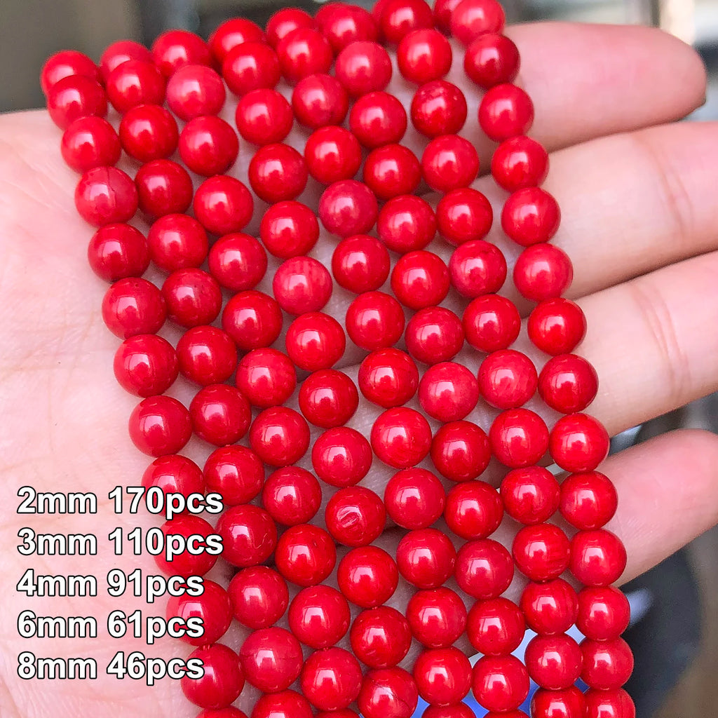 Stone Beads Red Coral-Style Chip Drum Rice Shapes for DIY Jewelry Making