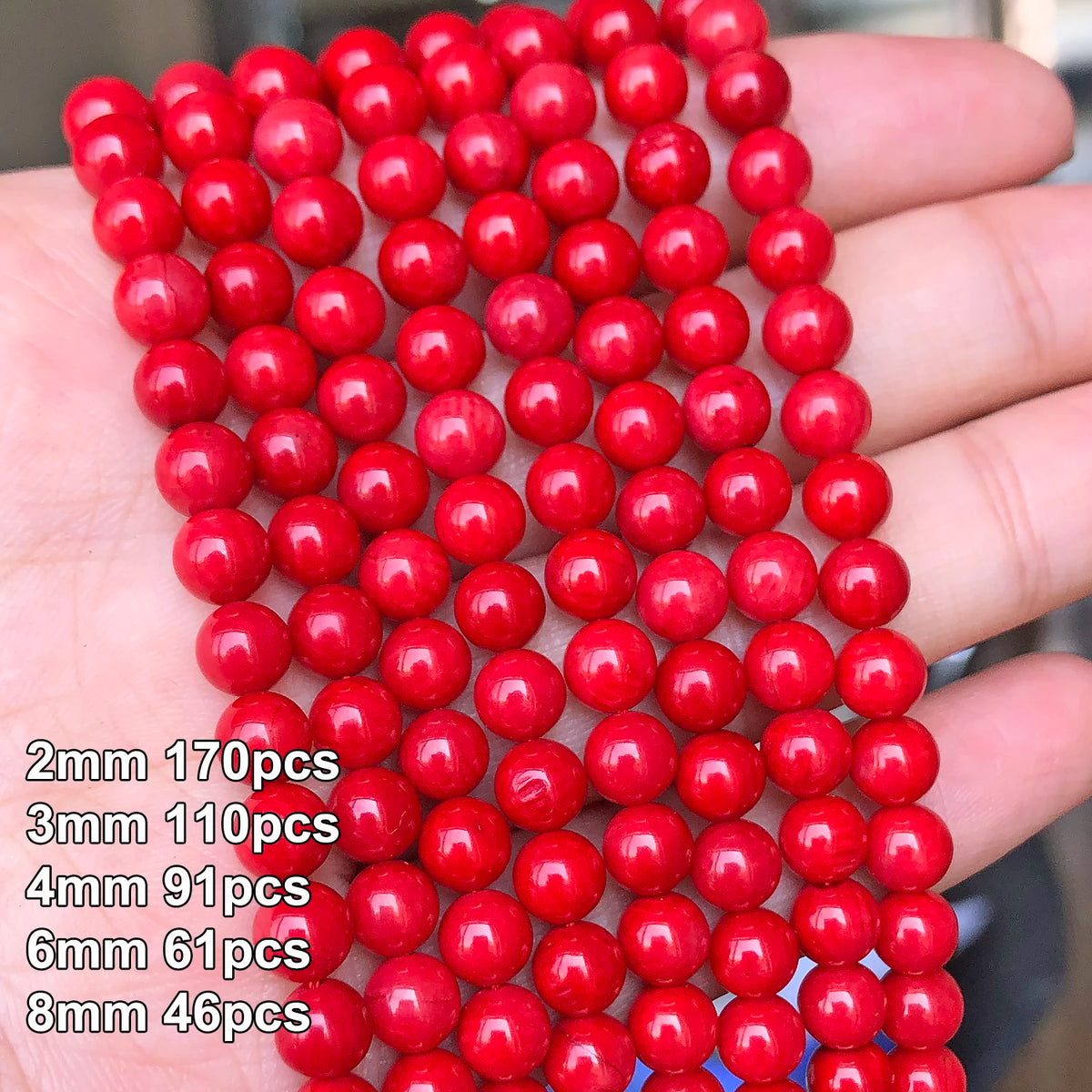 Stone Beads Red Coral-Style Chip Drum Rice Shapes for DIY Jewelry Making