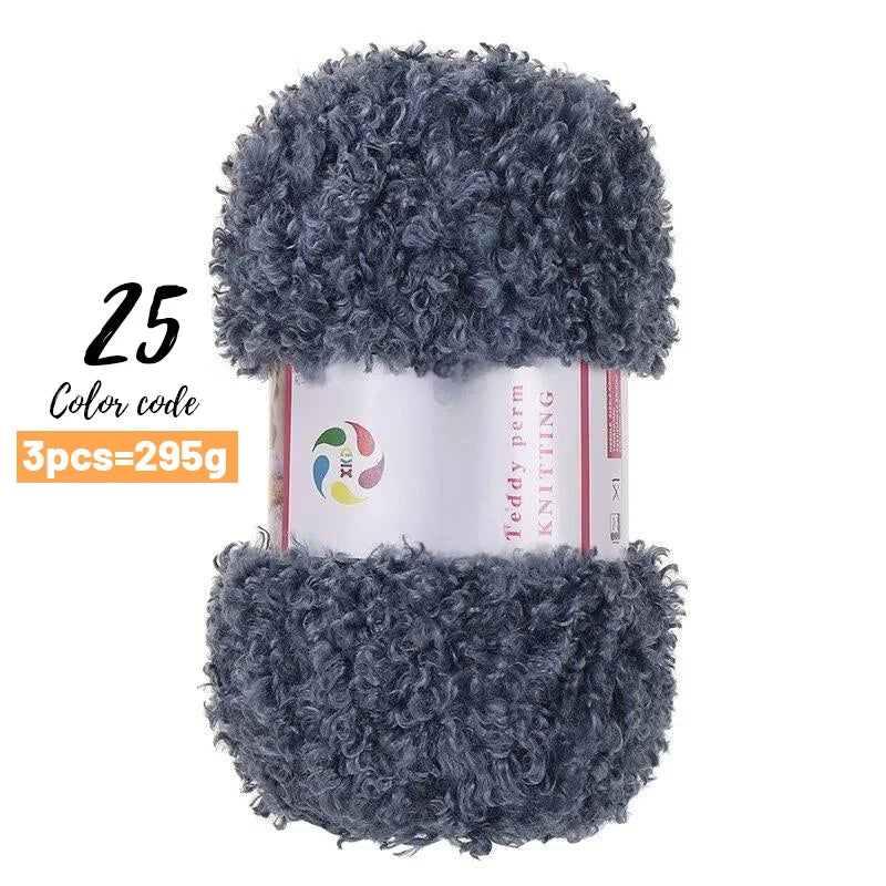 Yarn, Teddy-Style Faux Fur for Scarves, Sweaters, Bags & Cozy Home Crafts