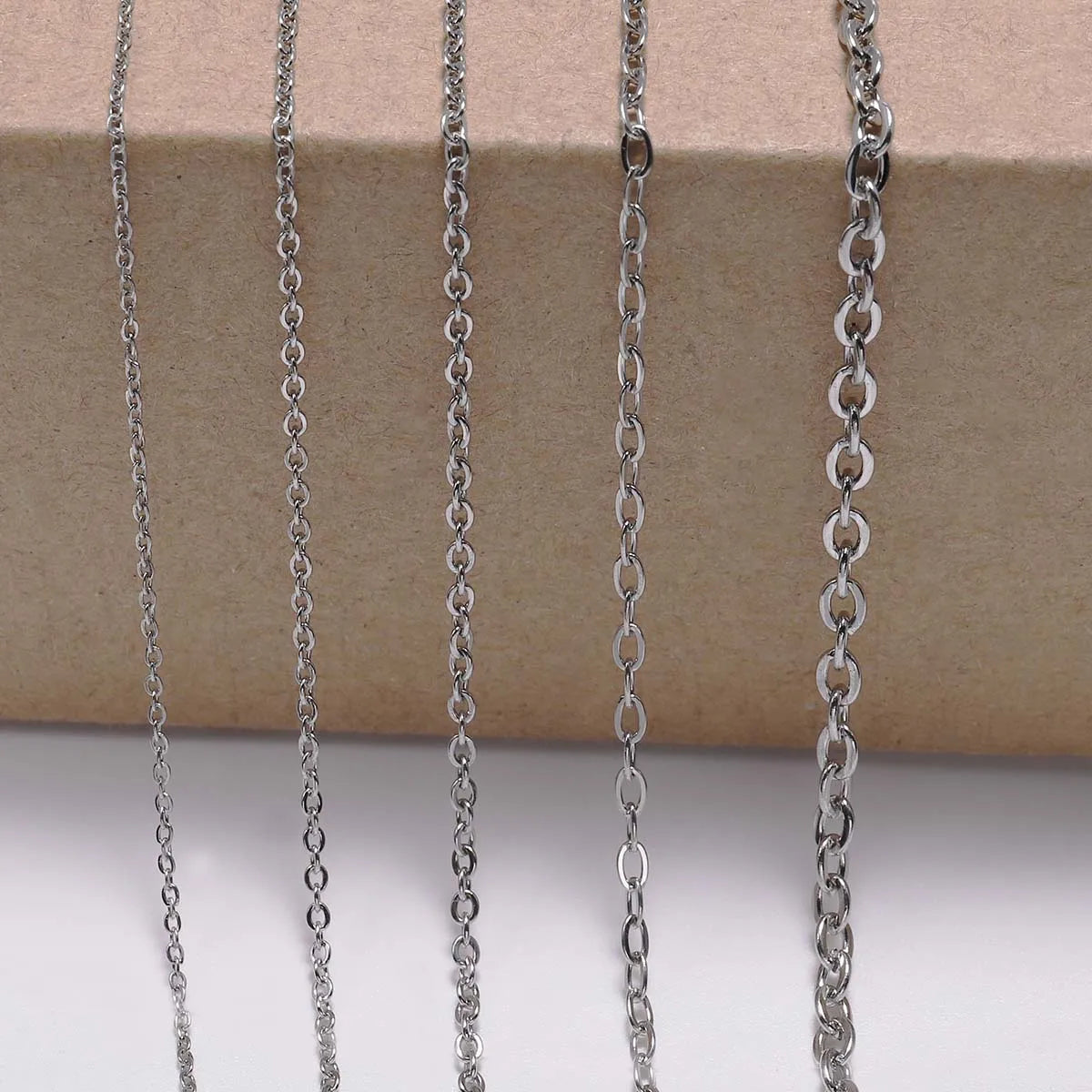 Jewelry Chains Stainless Steel Multi Styles Necklace Bracelet DIY Jewelry Making