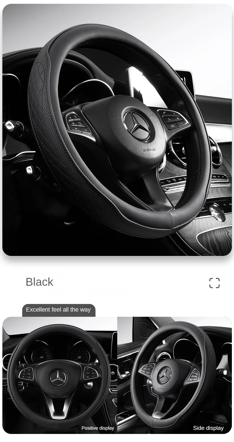 Steering Wheel Cover, Non-slip Napa Steering Wheel Cover Anti-Slip Comfort