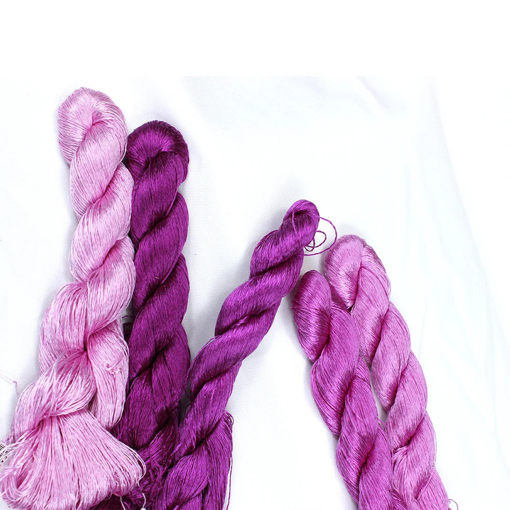 Embroidery Thread, Rose & Purple Colors for Hand Embroidery & Cross-Stitch