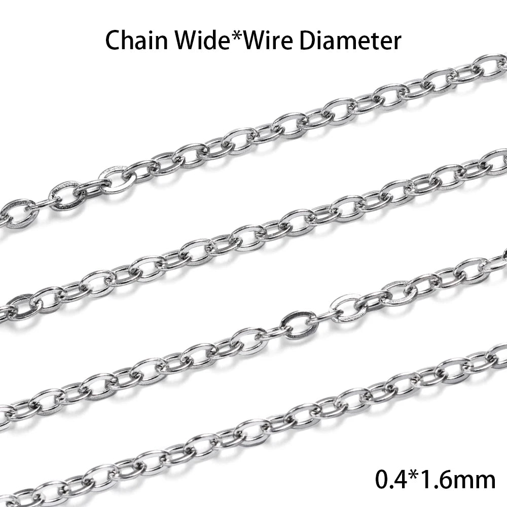 Jewelry Chains Stainless Steel Multi Styles Necklace Bracelet DIY Jewelry Making