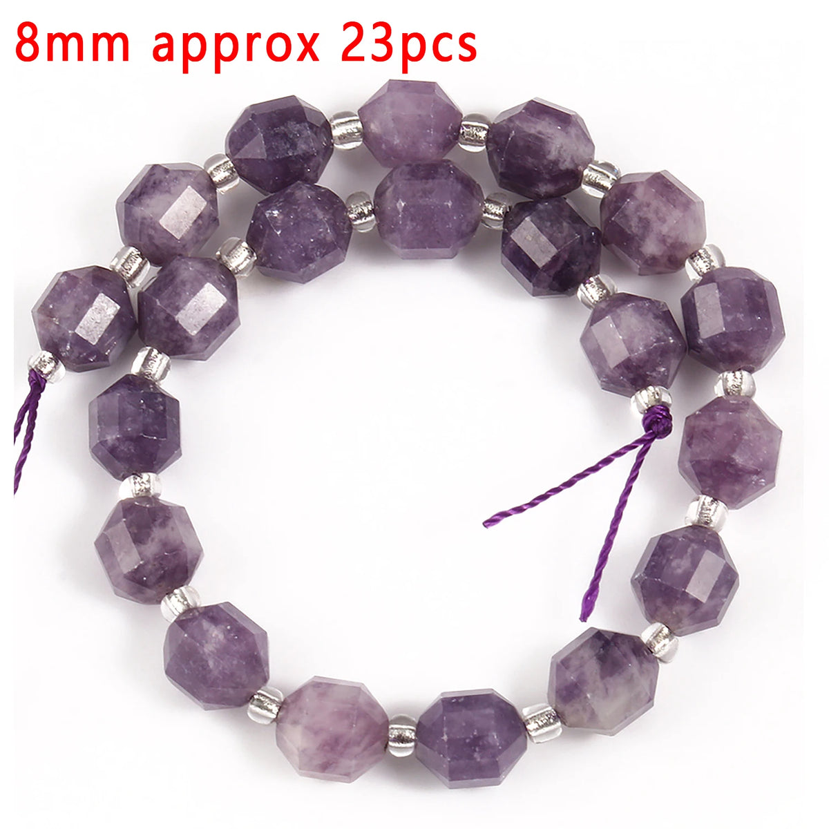 Stone Beads Purple Amethyst-Style Assorted Shapes for DIY Jewelry Making