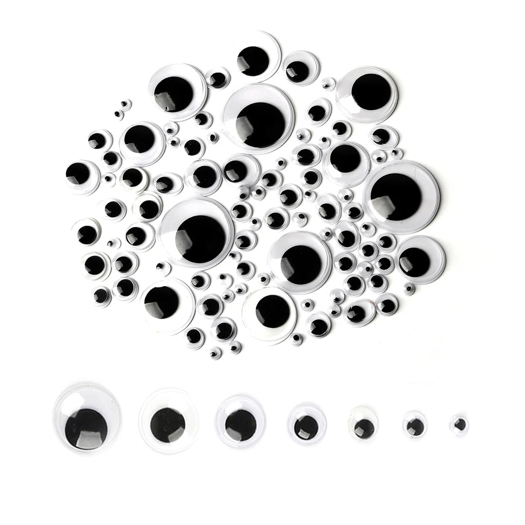 100pcs/200/550pcs Self-adhesive Googly Wiggle Eyes Premium Quality Replacement Accessory