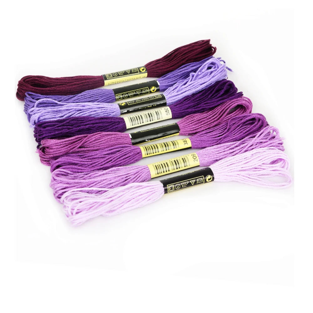 Embroidery Thread, Gradient & Solid Colors for Handmade Cross-Stitch Crafts