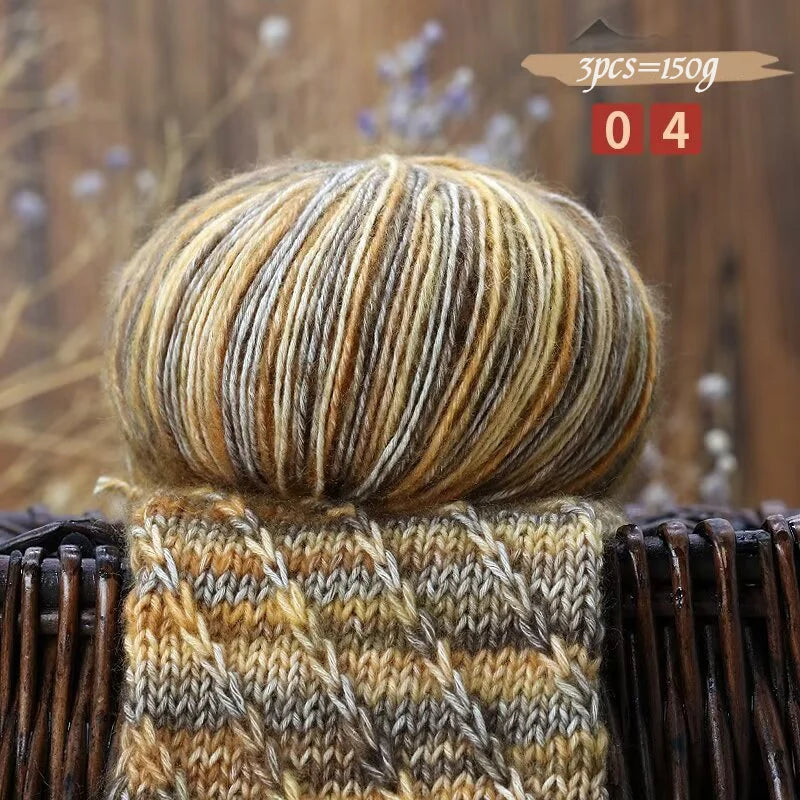 Yarn, Camouflage Colors for Hand Knitting Sweaters & Crochet Projects