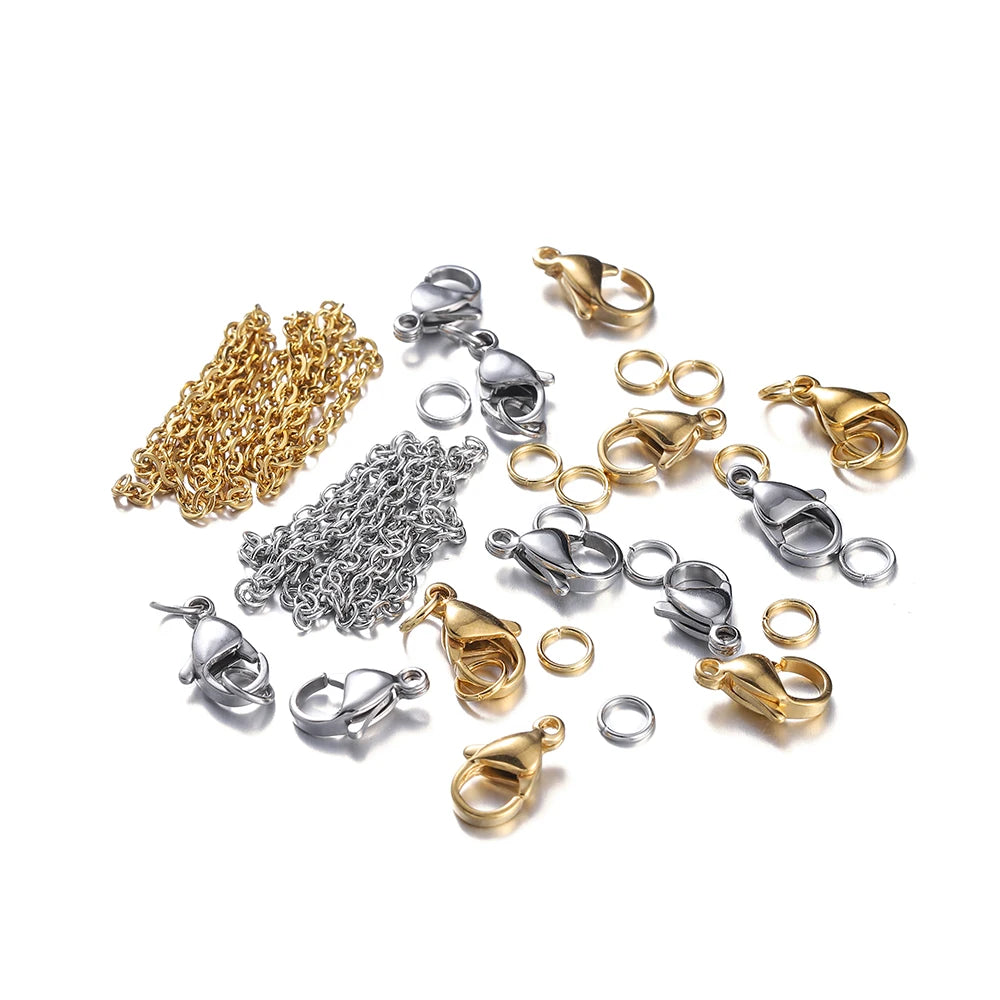 Jewelry Making Kits Stainless Steel Chain Bulk Chains Link Chain Craft Supplies