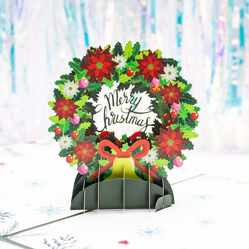 Christmas Card 3D Pop-Up Santa Tree Reindeer Holiday Greeting 36 Designs