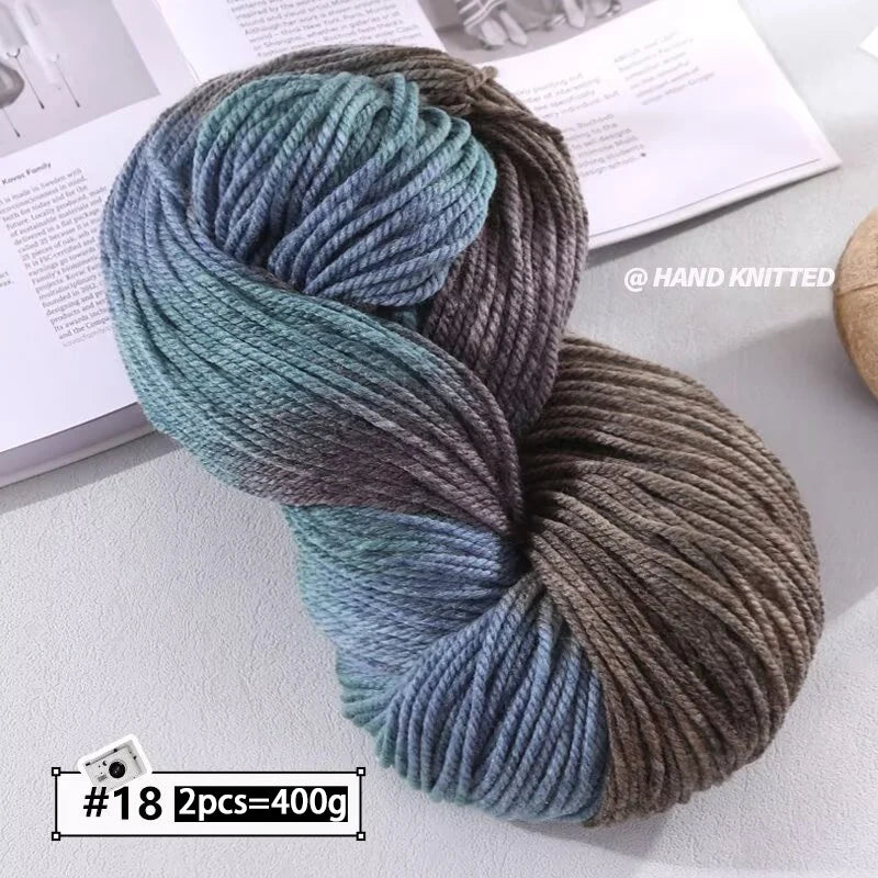 Yarn, Chunky Color Gradient for Handmade Coats, Scarves, Hats & Gloves