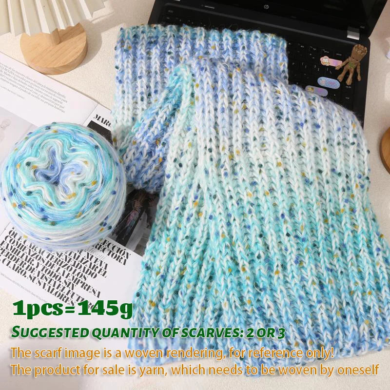 Yarn, Color-Dot Gradient for Handmade Scarves, Hats & Knitting Projects