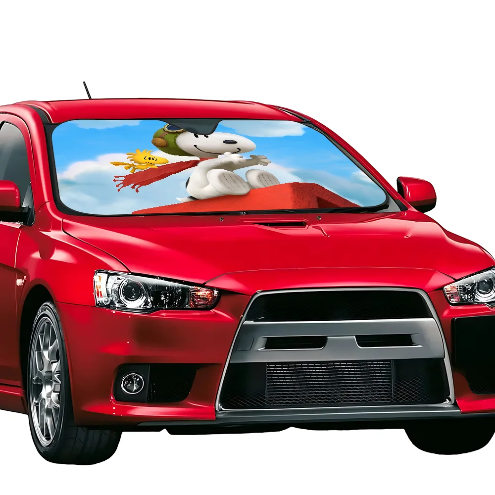 Snoopyes Cartoon Cute Car Sun Car Sun Shade UV Protector