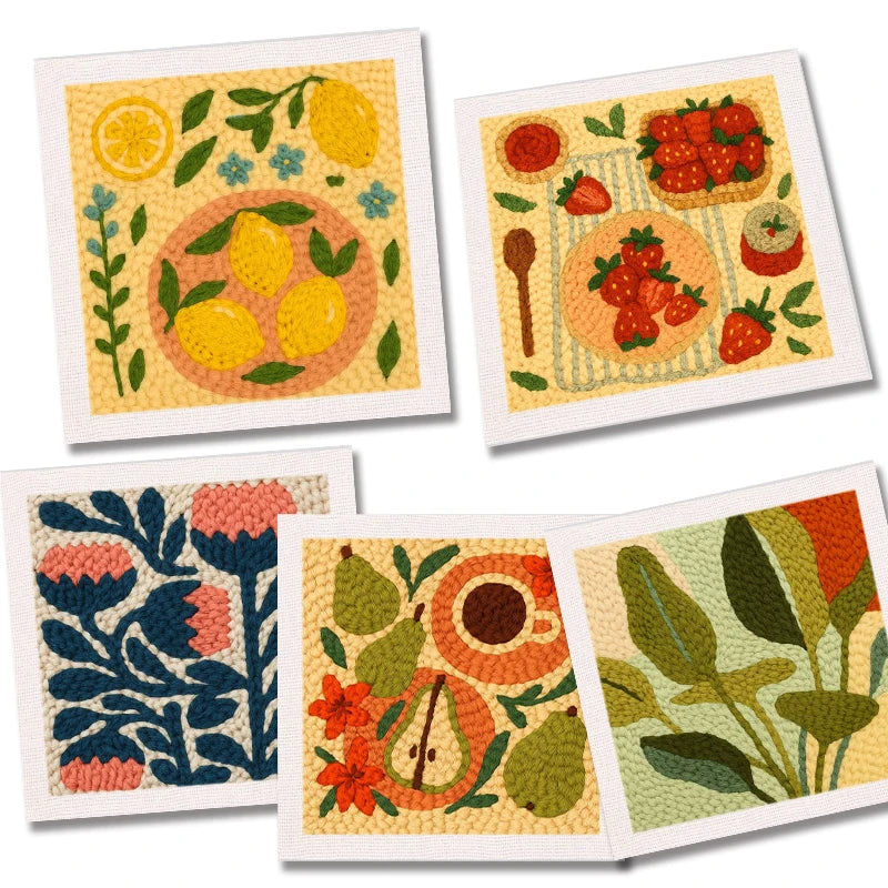 Punch Needle Kit, SDOYUNO Sunny Lemons for Handmade Fruit-Themed Decor