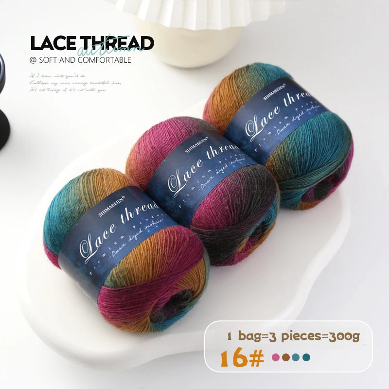 Yarn, Rainbow Gradient for Handmade Shawls, Hats, Scarves & Sweaters
