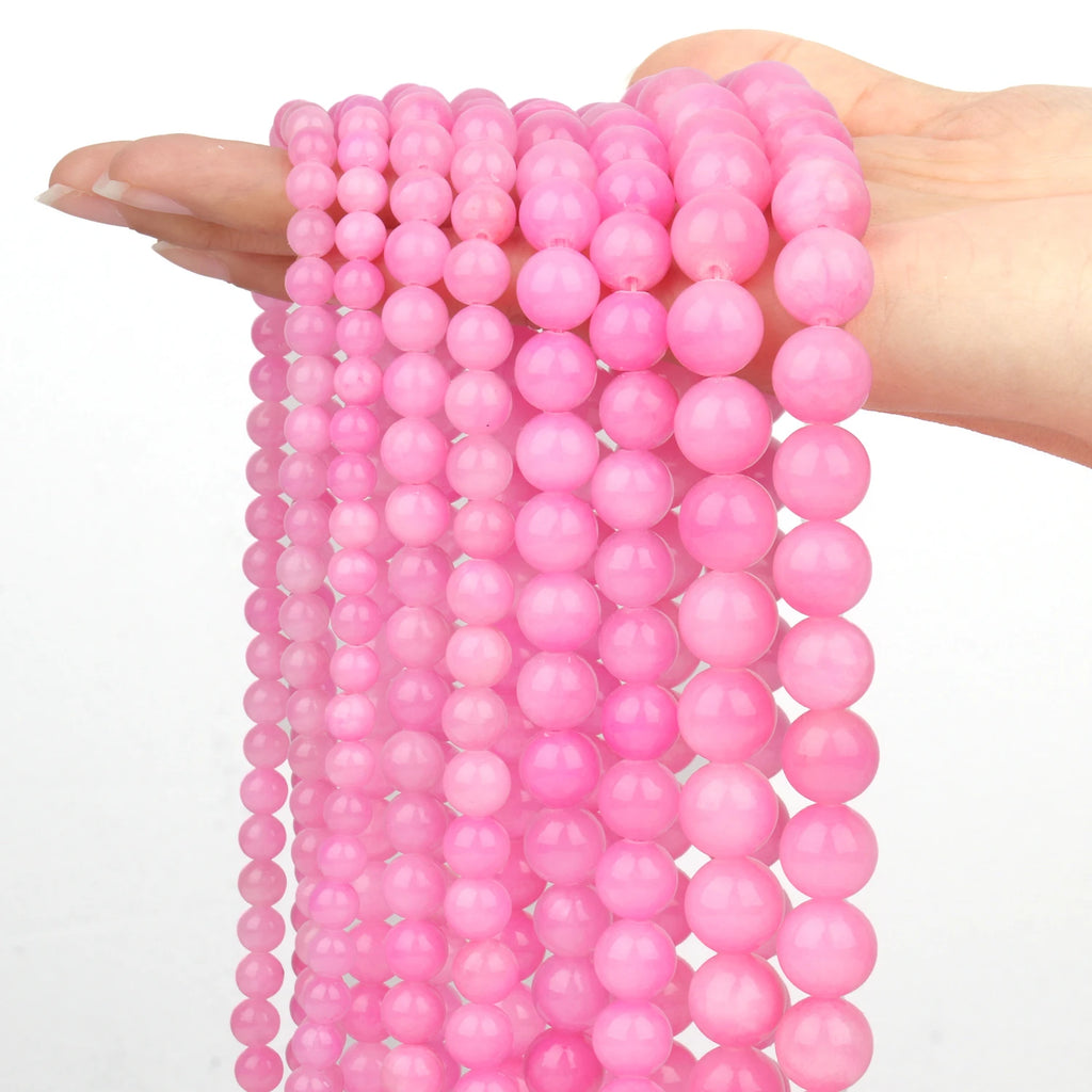 Beads Stones Rose Quartzs Pink Crystal Cat Eye Howlite-Style Jades-Style