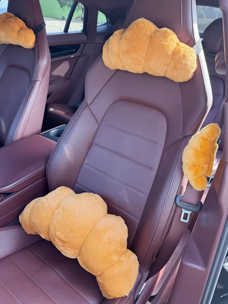 Cute Croissant Car Headrest Neck Premium Quality Replacement Accessory