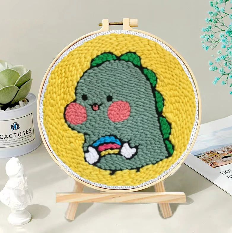 Punch Needle Kit, SDOYUNO Animal Hoop Art for Handmade Home Decor