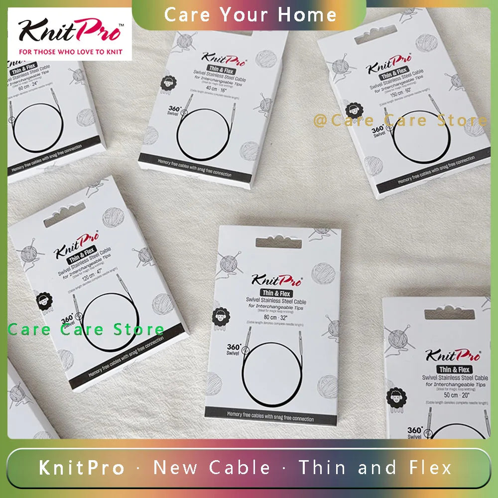 Knitting Needle Cable, KnitPro Thin & Flex Swivel for Interchangeable Tips