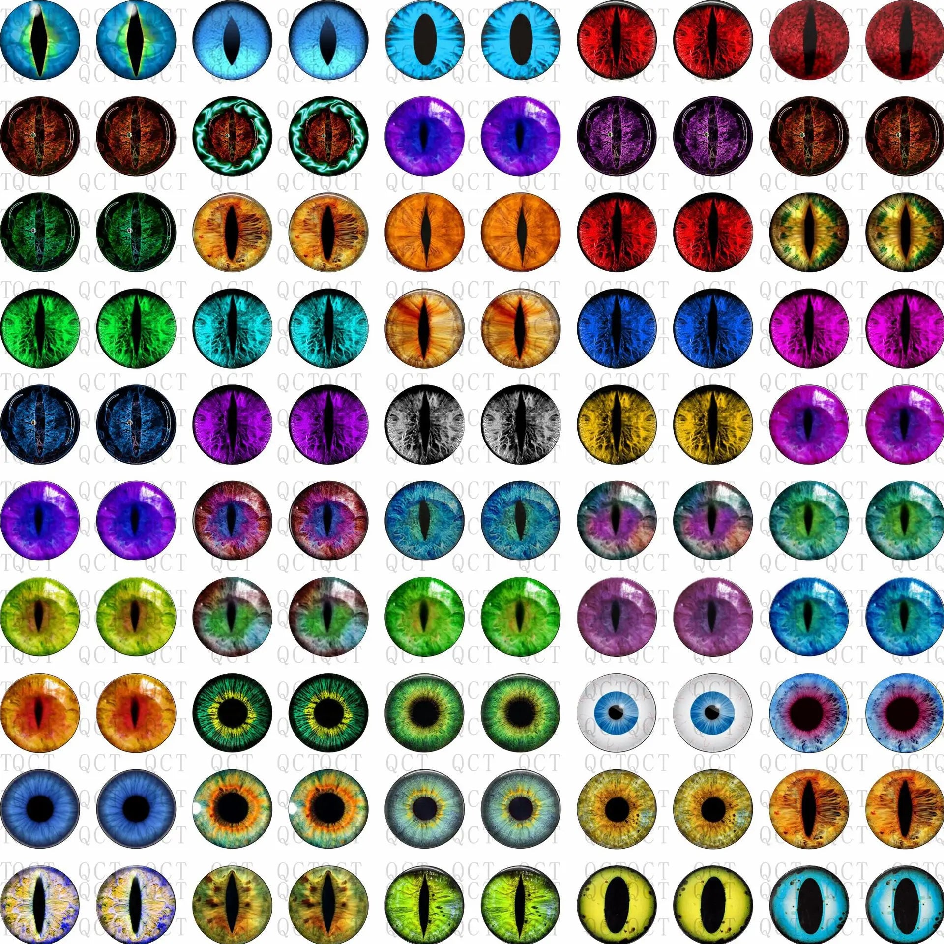 50Pcs 6/8/10/12mm Doll Glass Eye Doll Making Safety Eyes Craft Supply