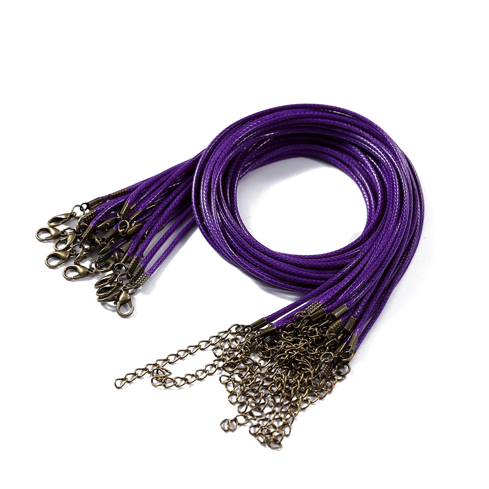 Necklace Cords Braided Leather Adjustable Clasp DIY Jewelry Making