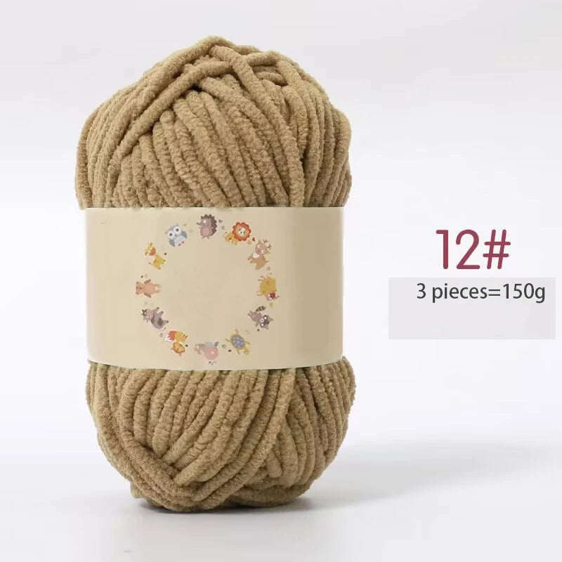 Yarn, Fine Chenille for Handmade Bear Crafts, Pillows, Sweaters & Scarves