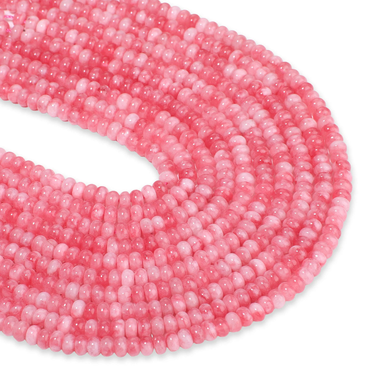 Stone Beads Morganite-Style Jade Abacus Rondelle for DIY Jewelry Making