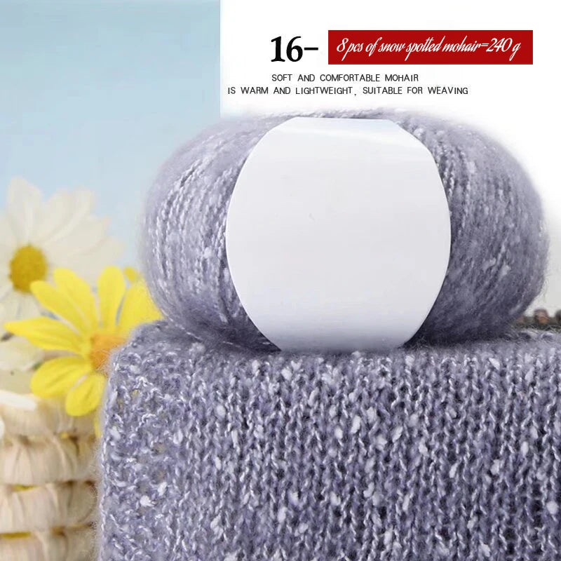 Yarn, Snow-Dot Effect for Knitting Sweaters, Shawls, Headbands & Hats