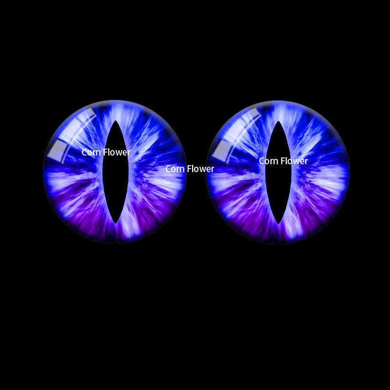 Doll Eyes Dragon Cat Slit Pupil Glass Cabochons Flatback 8-25mm 10pcs BJD