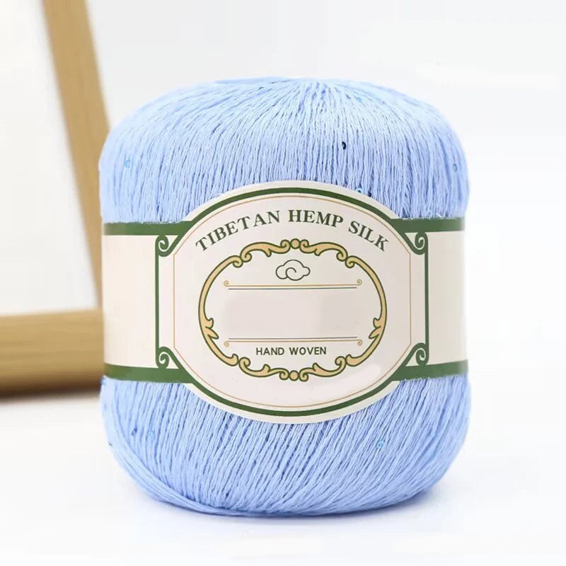 Yarn with Sequins for Openwork Crochet Shawls, Hats & Summer Knitwear