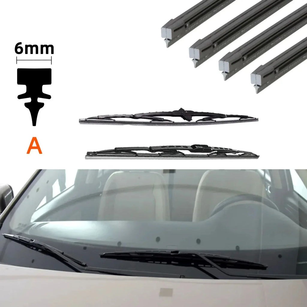 Car Wiper Rubber Strips Refill Premium Quality Replacement Accessory