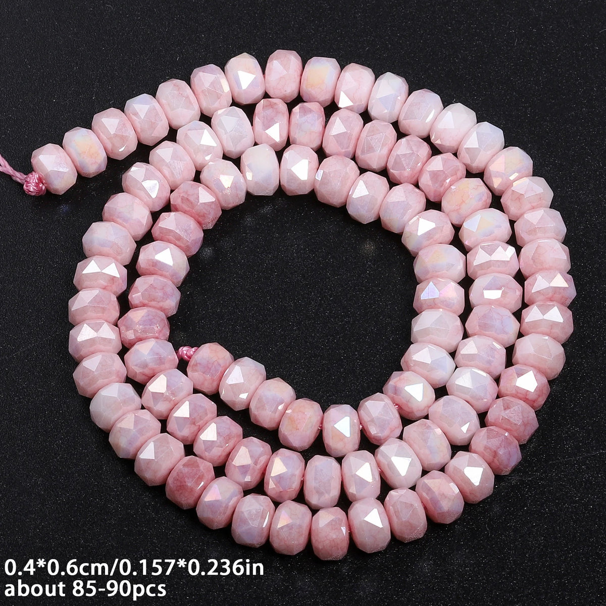 Glass Beads Faceted AB Wheel Flat Cylinder Shapes for DIY Jewelry Making