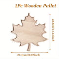 1pc Decorative Tray, Thanksgiving Day Wooden Tray, Maple Leaf Design Table Decoration, Thanksgiving Day Decoration for Home