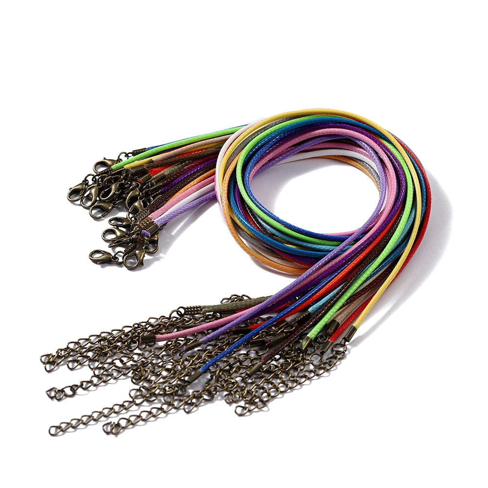 Necklace Cords Braided Leather Adjustable Clasp DIY Jewelry Making