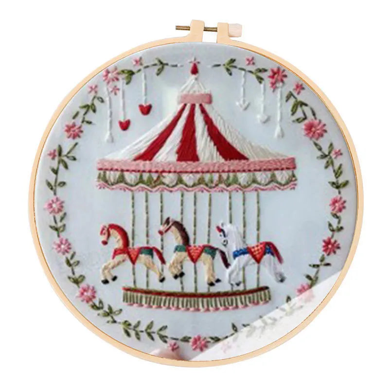 Cross-Stitch Kit, Christmas Pattern with Instructions for Handmade Decor