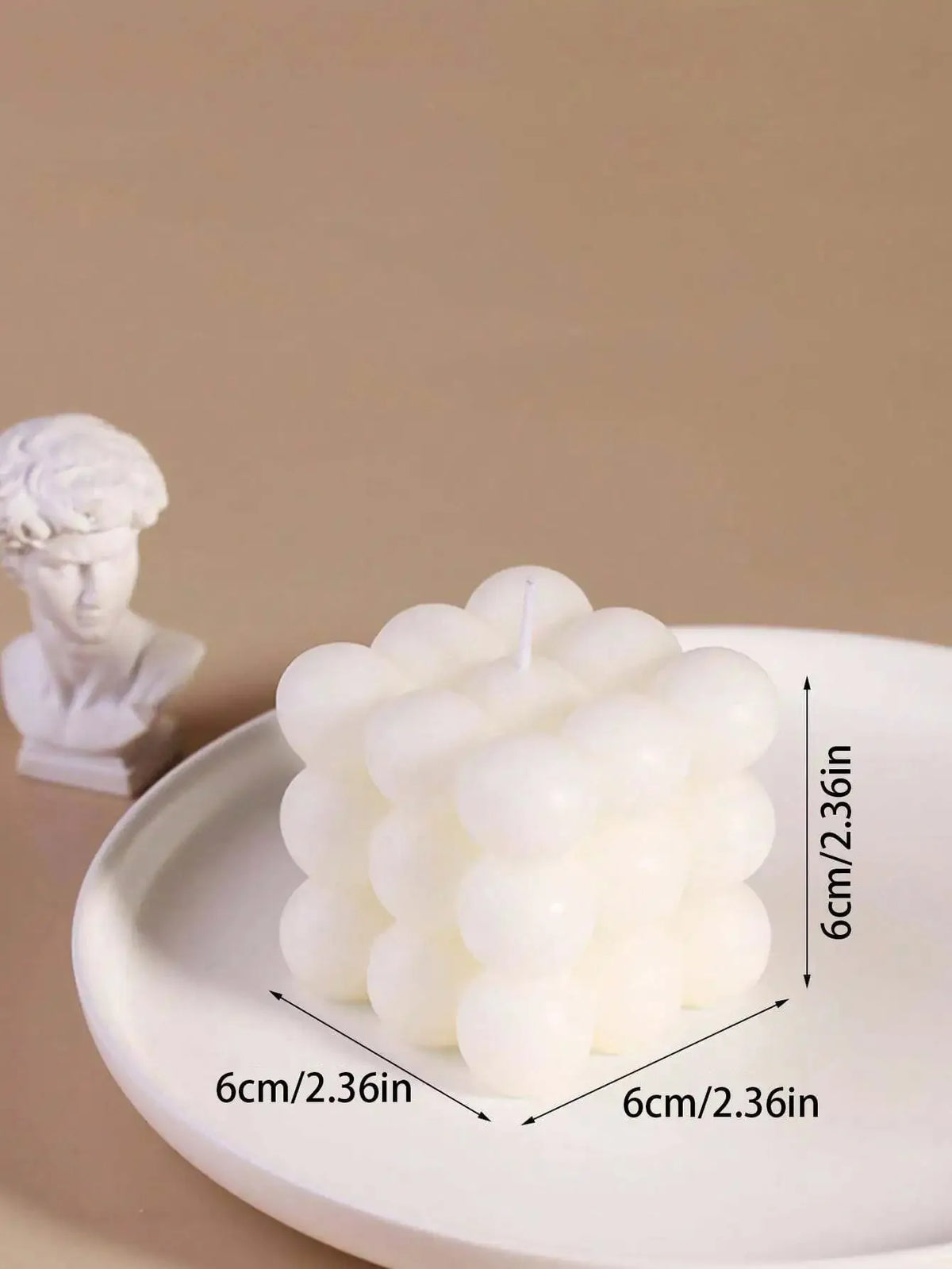Scented Candle Rounded Bubble Cube Handmade Soy Wax Sculptural Home Fragrance