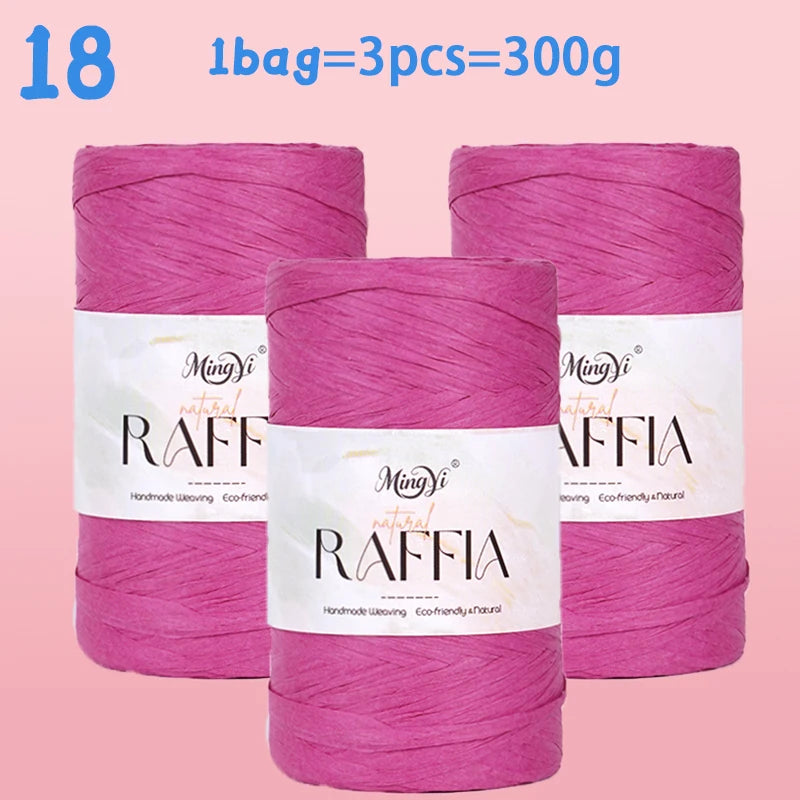 Yarn, Raffia-Style for Handmade Hats, Bags, Floor Mats & Storage Crafts