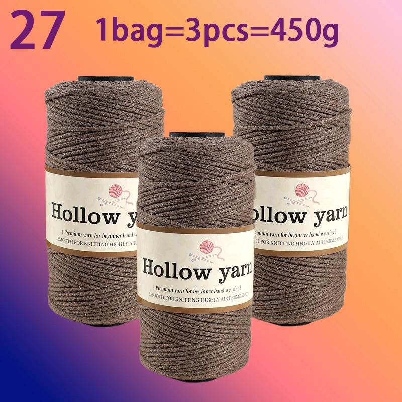 Yarn, Hollow Cord for Bags, Storage Baskets, Floor Mats & Hanging Crafts